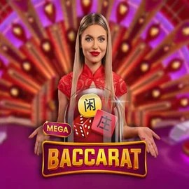 Mega Baccarat game by Pragmatic Play – logo hosted on Legiano Casino
